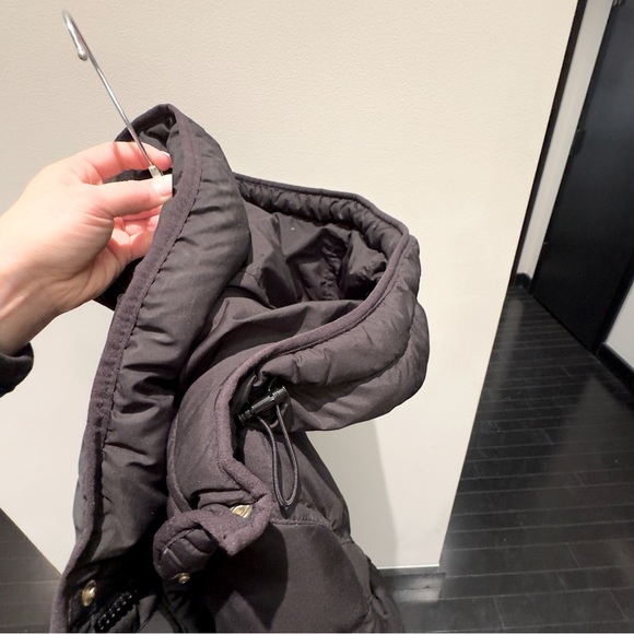 J.Crew Black Puffer Long Coat With Gold Snap Buttons Size XS Women’s - Picture 9 of 9